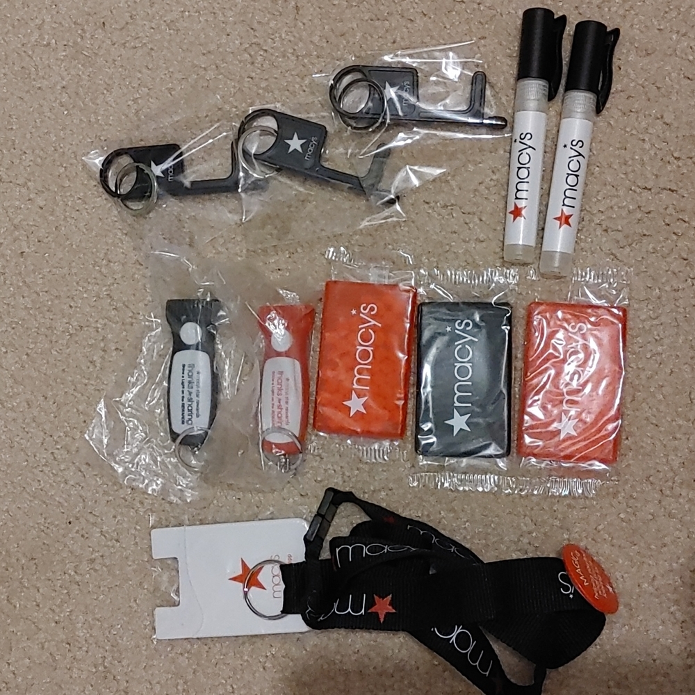 12 Pieces Of Macys Swag, Key Chain, Flashlights..... more